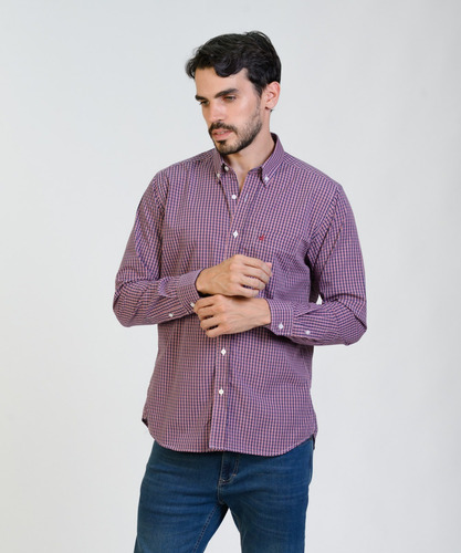 Camisa Cuadros Hombre Brooksfield Regular Fit Bolsillo 3581b
