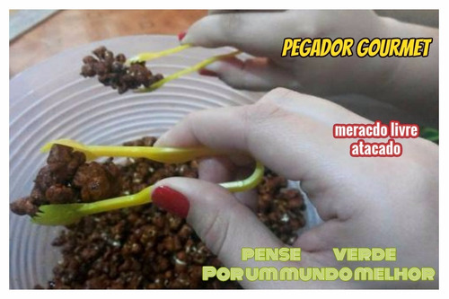 Pegador Gourmet Petiscos Pipoca Batata Buffet Kit Com 50