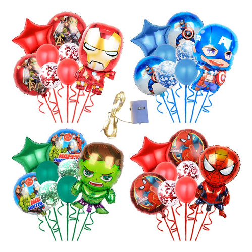 33 Globos De Cumpleaños Decoracion Fiesta Avengers Spiderman