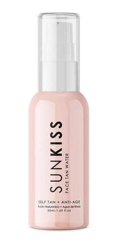 Sunkiss Face Tan Water + Anti Age Con Acido Hialuronico