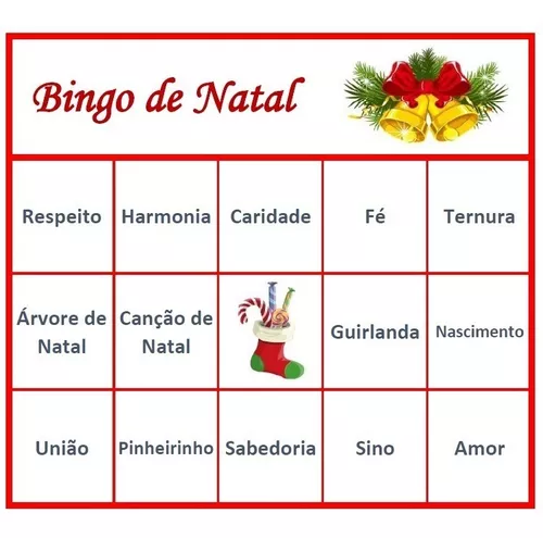 Jogo de Natal para imprimir em 2023  Jogos de natal, Bingo de natal, Natal