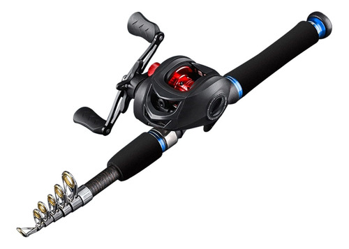 Telescopic Fishing Rod And Reel Combo Pole Durable 24t