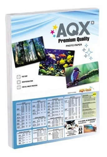 Papel Autoadhesivo Glossy Brillante A4 130grs Por 100 Hojas 