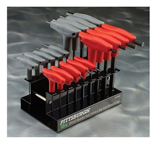 18 Pc Sae Metrica Mango T Ball End Hex Key Set Hfj14