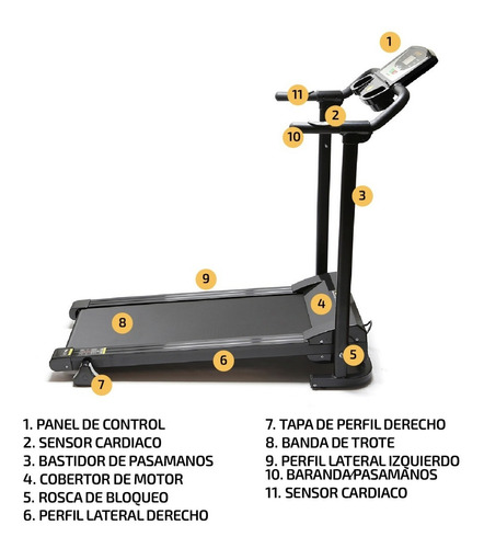 Imagen 9 de 10 de Cinta Caminadora Trote Correr Digital Electrica Plegable 10k