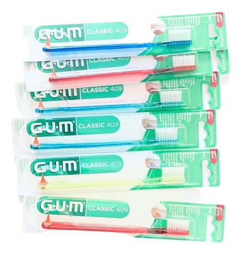 Kit De 12 Cepillos Dentales Gum Classic 409