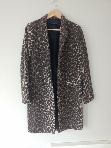 Tapado De Paño Animal Print Zara