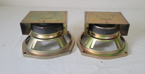 Par De Carcaça De Alto Falante 6,5 Polegada Aiwa 60w 6 Ohms Dourado (Usado)