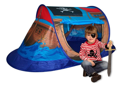 Carpa Casa Tienda De Niños Barco Pirata Iplay Doble Entrada