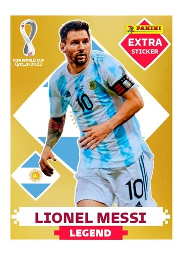 4x messi mbappe ronaldo neymar Extra sticker GOLD w cup 2022 panini