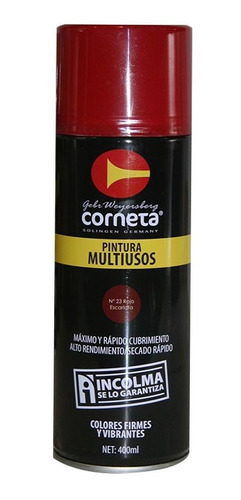 Pintura Spray Corneta, Rojo Escarlata, 400ml