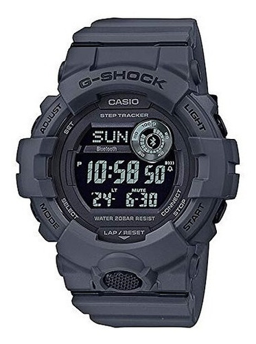 Reloj pulsera Casio G-Shock GBD800UC-8 de cuerpo color gris, digital, para hombre, con correa de resina color y hebilla simple