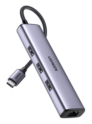 Hub Usb C 4 En 1 De 3 Puertos Usb-a 3.0 Y 1 Ethernet Ugreen