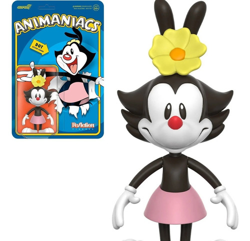 Dot Warner Animaniacs Figura Super 7 Reaction 3.75 PuLG