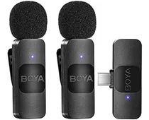 Comprar Kit 2 Microfonos Inalambricos Boya By-v20 2.4ghz Usb Tipo C Color Negro