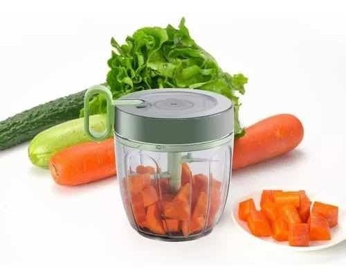 Imagen 2 de 8 de Picadora Manual Verduras Cortador Vegetales Trituradora