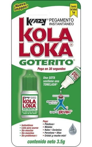 Pegamento Instantáneo Con 3.5 G Goterito Blíster Kolaloka