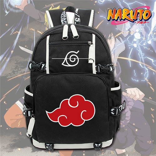 Imagen 2 de 4 de Anime Naruto Akatsuki Red Nube Mochila