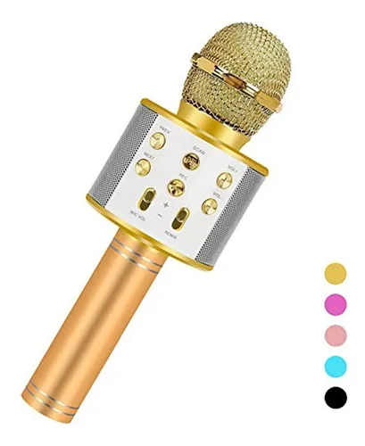 Micrófono Inalámbrico/bluetooth Karaoke 4 A 16años Dorado