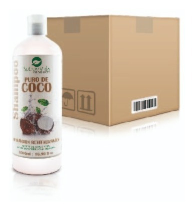 Shampoo Coco Oil,  Mayoreo 12 Pzas - 1 Litro C/u 