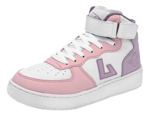 Tenis Mujer Apoort B-110 Blanco Rosa 111-499