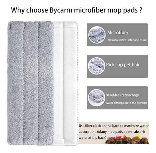 Bycarm Almohadillas De Limpieza De Microfibra Compatibles Co