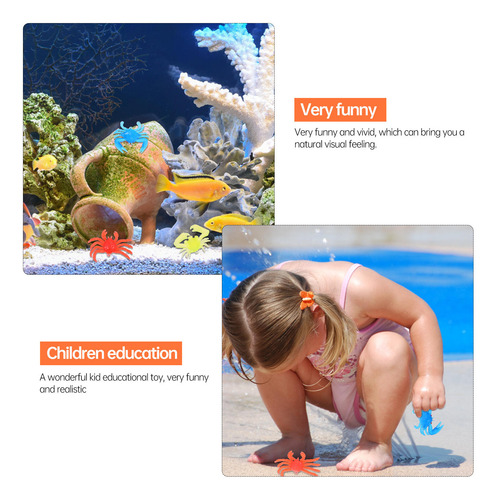 12 Minianimales Marinos De Simulación De Cangrejos Con Forma