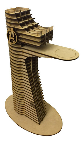 Imagen 3 de 10 de Maqueta Torre Avengers Mdf Fibrofacil Torre Vengadores