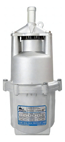 Bomba Para Poço Submersa 0,4 Cv 6  60m Compact Atlants Voltagem 110v