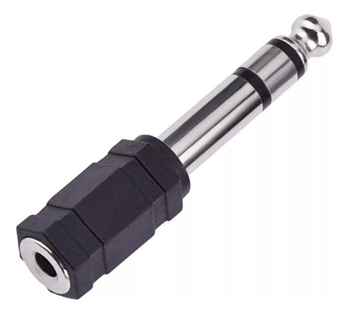 Ficha Adaptador Jack 3.5 Stereo A Plug 6.5 Stereo X3 Und