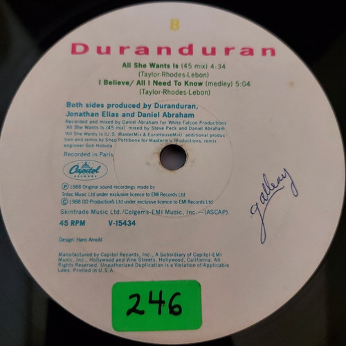 Duran Duran - All She Wants Is Importado Usa Lp