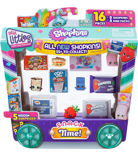 Shopkins Real Littles Snack Time Pack - 16 Mini Juguetes