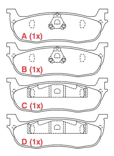 Pastilha Freio Ford Expedition 97/98 F150 98 F250 97 Lincoln