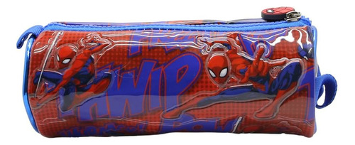 Cartuchera Escolar Spiderman Marvel Tubo Color Rojo Liso