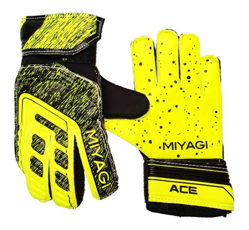 Guantes Arquero Palma Latex Alemán Niño Miyagi Naranja Negro