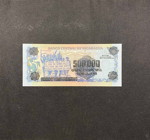 Imagen 3 de 4 de Nicaragua - 20 | 500000 Cordobas - Año 1990 - P #163