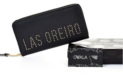 Imagen 6 de 8 de Billetera Las Oreiro Original Mujer Monedero Tarjetero Negra