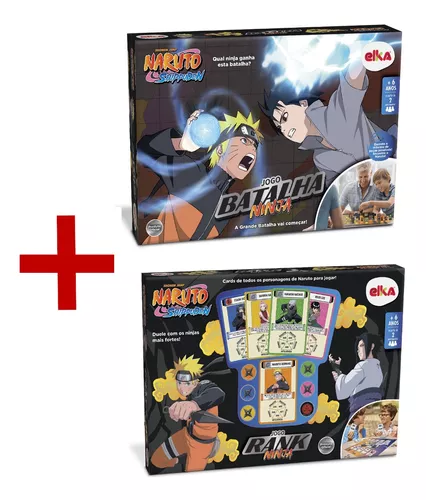 Jogo Batalha Ninja Naruto com Tabuleiro p/ 2 Jogadores Elka em