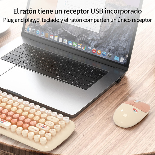 Set De Teclado Y Ratón Mofii Cdh En Flor De Azahar