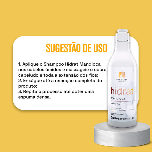 Shampoo Hidratação Capilar Mandioca 500ml Tree Liss