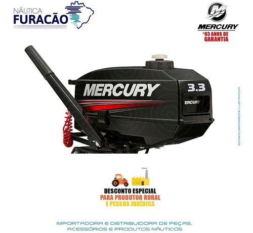 Imagem 3 de 5 de Motor De Popa Mercury 2 Tempos 3.3hp M Japao