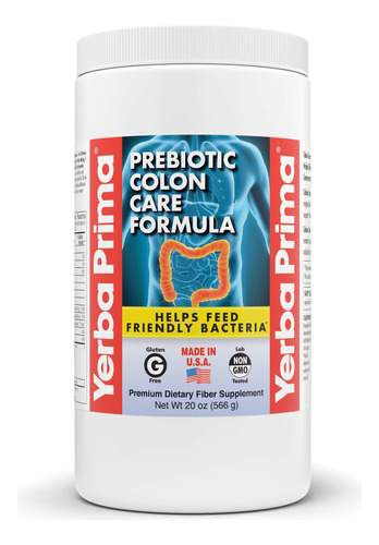 Yerba Prima Fiber Prebiotic Colon Care Formula 20 Oz Polvo