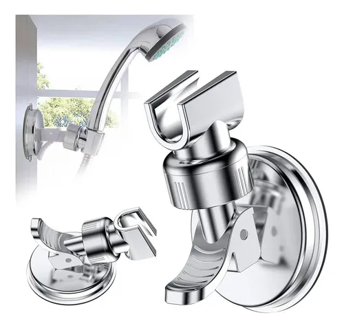 Soporte De Ducha Ajustable Con Ventosa – Giro 360° Sin Taladrar, Para Azulejos Y Superficies Lisas (pack De 2)