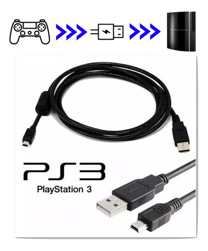 Cable Cargador Joystick Ps3 Usb / Makkax