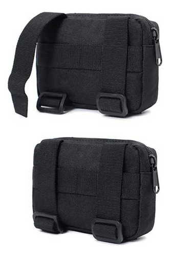 Cartera Bolsa Molle P Cinturón Mochila Táctica Militar W80 Color Negro Diseño De La Tela Bolsa Cartera