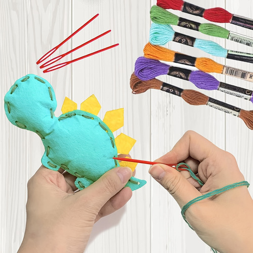 Set De Costura Diy Para Educación Temprana Dinosaur E Para N