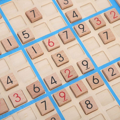 Tablero De Madera Sudoku Con Cajón Bloque De Madera Digit...