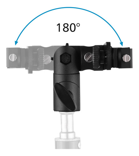 Flash Bracket Flash 3/8, Doble Soporte En Forma De T, Luz En