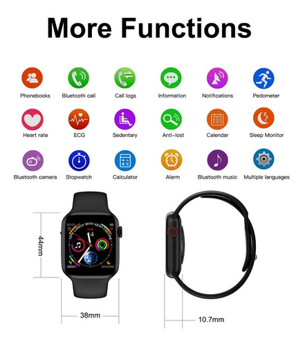 Iwo 8 Pro Lite Relógio Smartwatch 44mm Ios Android + Brinde