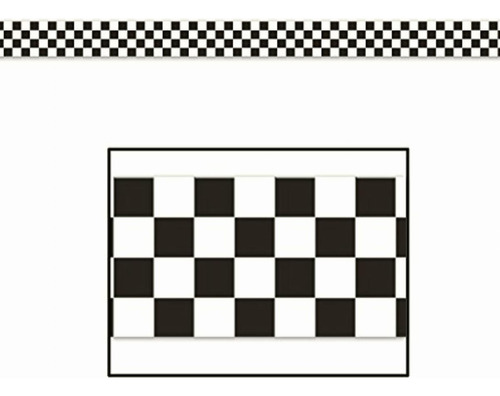 Beistle 66114 Checkered Poly Decorating Material, 3 By